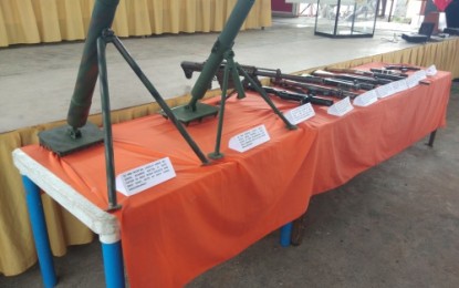 <p>The second batch of surrendered firearms by civilians in Datu Piang, Maguindanao, on Thursday (June 21). Last April 7, the town also yielded 16 loose firearms to the militray in support to the government's disarmament program. <em><strong>(Photo by 6ID)</strong></em></p>